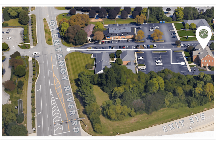 Peak Location Wide View White Background